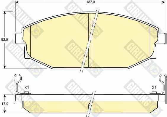 Girling 6132329 - Гальмівні колодки, дискові гальма autocars.com.ua