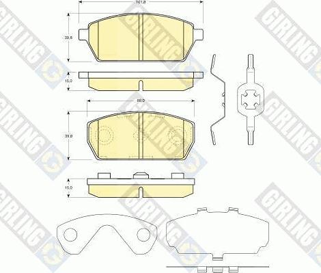 Girling 6132349 - Гальмівні колодки, дискові гальма autocars.com.ua