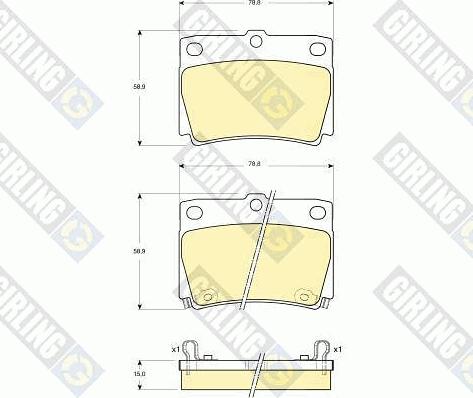 Girling 6132399 - Гальмівні колодки, дискові гальма autocars.com.ua