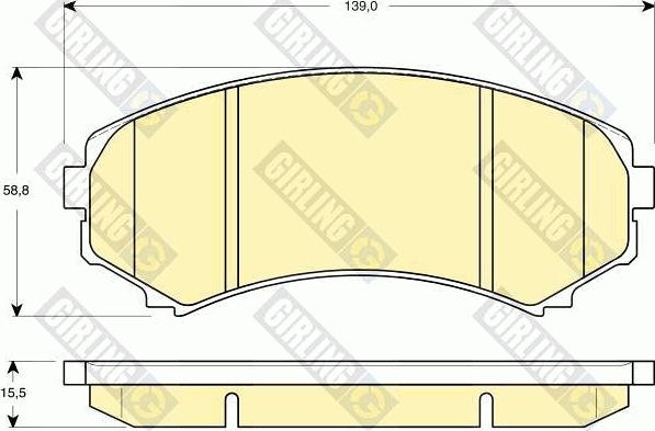 Girling 6132469 - Тормозные колодки, дисковые, комплект autodnr.net