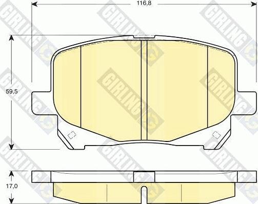 Girling 6132489 - Гальмівні колодки, дискові гальма autocars.com.ua