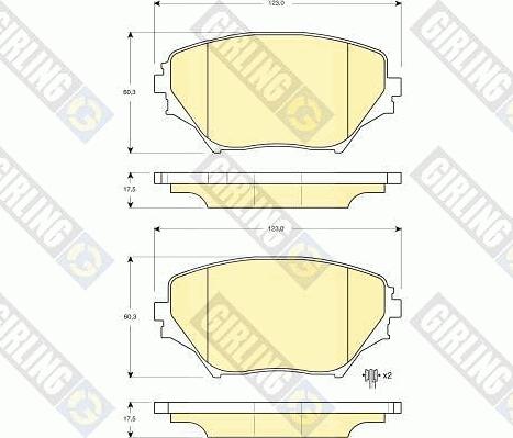 Girling 6132519 - Тормозные колодки, дисковые, комплект avtokuzovplus.com.ua