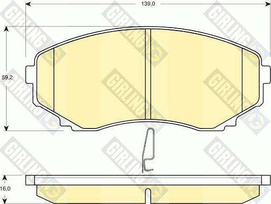 Girling 6132559 - Тормозные колодки, дисковые, комплект avtokuzovplus.com.ua