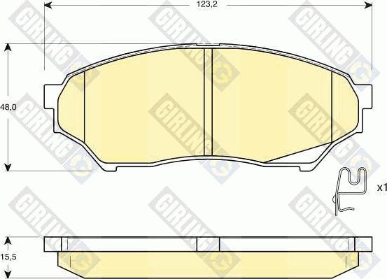 Girling 6132709 - Тормозные колодки, дисковые, комплект avtokuzovplus.com.ua