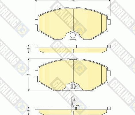 Girling 6132739 - Тормозные колодки, дисковые, комплект avtokuzovplus.com.ua