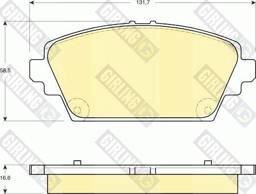 Girling 6132919 - Тормозные колодки, дисковые, комплект autodnr.net