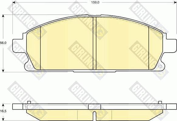 Girling 6132939 - Гальмівні колодки, дискові гальма autocars.com.ua