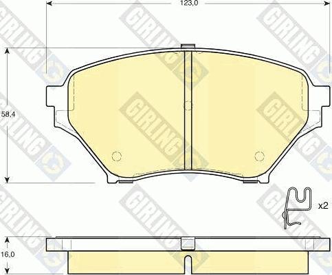 Girling 6133029 - Гальмівні колодки, дискові гальма autocars.com.ua