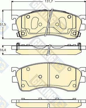 Girling 6133046 - Гальмівні колодки, дискові гальма autocars.com.ua