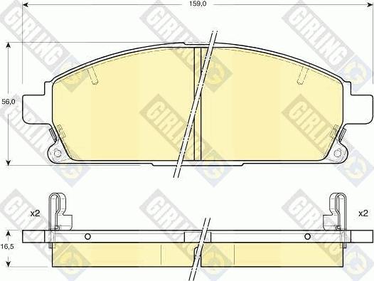 Girling 6133129 - Гальмівні колодки, дискові гальма autocars.com.ua