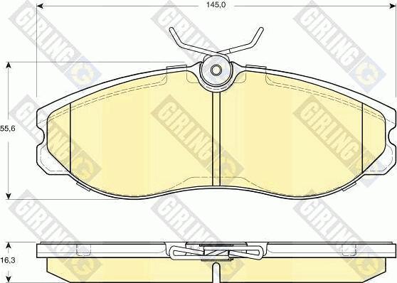 Girling 6133131 - Тормозные колодки, дисковые, комплект avtokuzovplus.com.ua