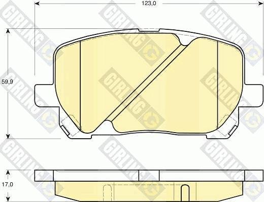 Girling 6133159 - Тормозные колодки, дисковые, комплект avtokuzovplus.com.ua