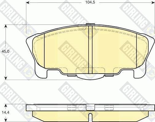 Girling 6133209 - Гальмівні колодки, дискові гальма autocars.com.ua