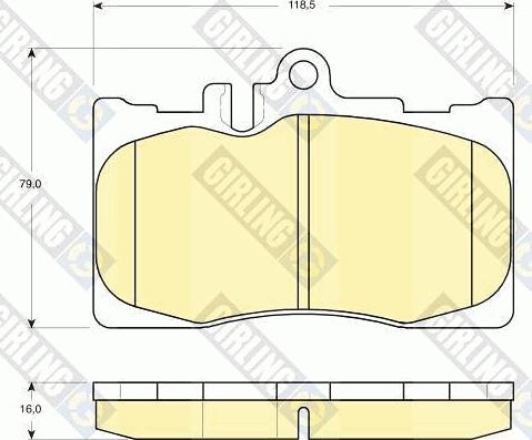 Girling 6133229 - Гальмівні колодки, дискові гальма autocars.com.ua