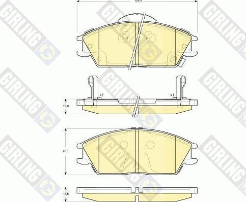 Girling 6133319 - Гальмівні колодки, дискові гальма autocars.com.ua