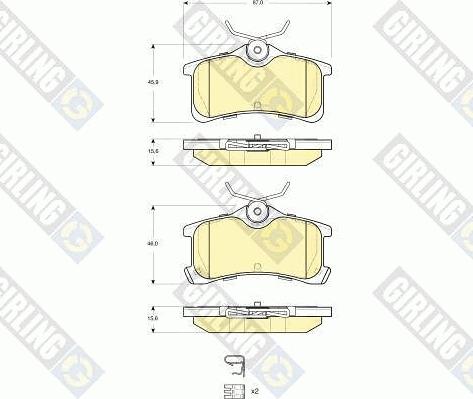 Girling 6133341 - Тормозные колодки, дисковые, комплект avtokuzovplus.com.ua