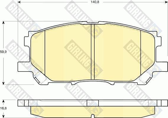 Girling 6133389 - Гальмівні колодки, дискові гальма autocars.com.ua