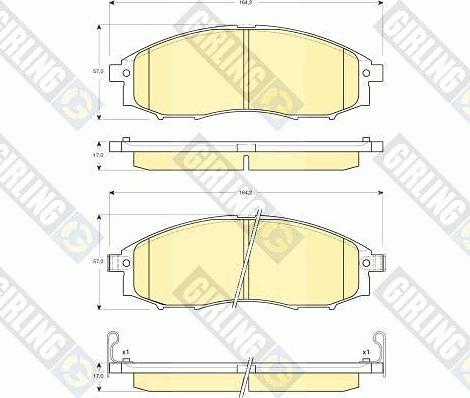 Girling 6133409 - Тормозные колодки, дисковые, комплект avtokuzovplus.com.ua