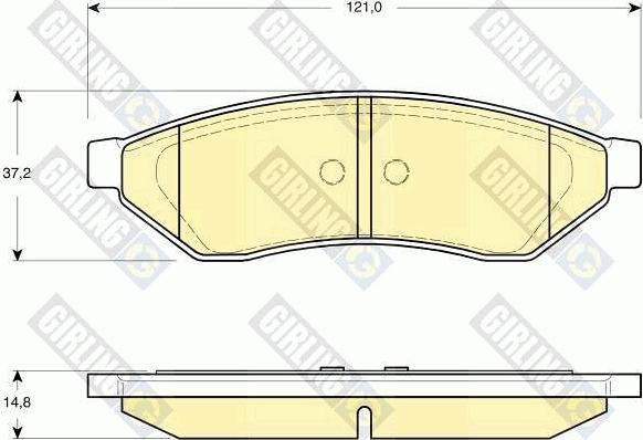 Girling 6133469 - Гальмівні колодки, дискові гальма autocars.com.ua