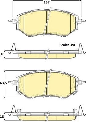 Girling 6133729 - Гальмівні колодки, дискові гальма autocars.com.ua