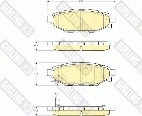 Girling 6133739 - Гальмівні колодки, дискові гальма autocars.com.ua