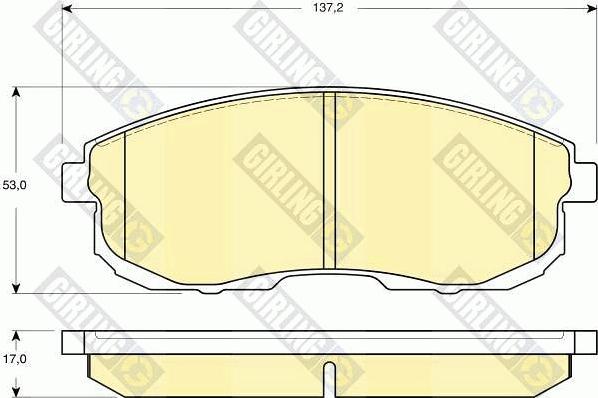 Girling 6133909 - Тормозные колодки, дисковые, комплект avtokuzovplus.com.ua