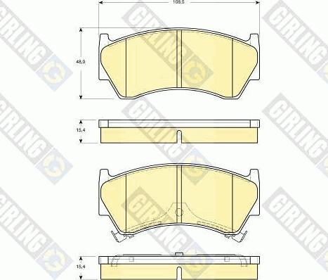 Girling 6133919 - Гальмівні колодки, дискові гальма autocars.com.ua