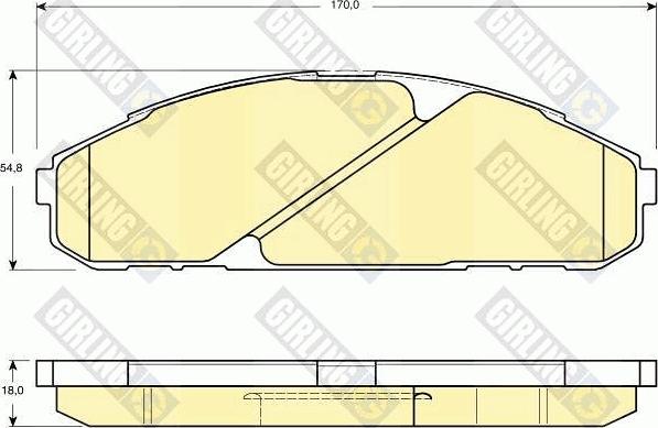 Girling 6133949 - Тормозные колодки, дисковые, комплект autodnr.net