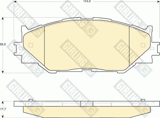 Girling 6134109 - Гальмівні колодки, дискові гальма autocars.com.ua