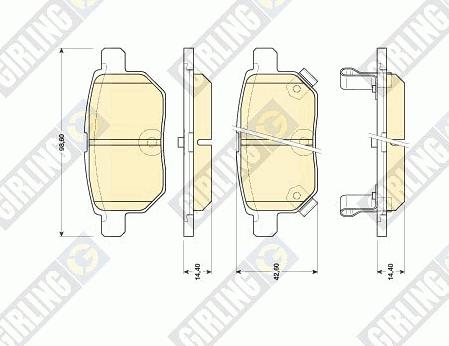 Girling 6134549 - Гальмівні колодки, дискові гальма autocars.com.ua