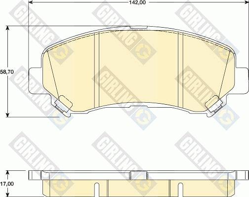 Girling 6134679 - Гальмівні колодки, дискові гальма autocars.com.ua