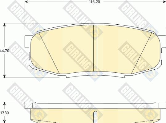 Girling 6134919 - Тормозные колодки, дисковые, комплект avtokuzovplus.com.ua