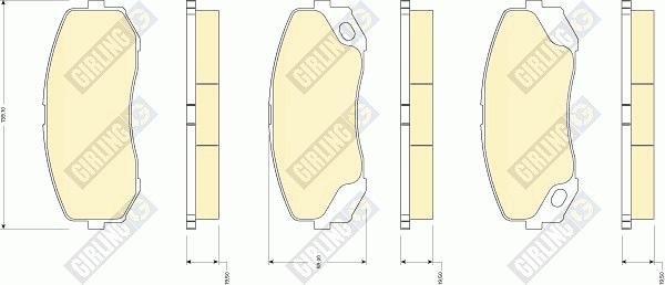 Girling 6134929 - Гальмівні колодки, дискові гальма autocars.com.ua