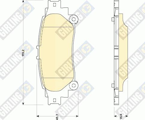 Girling 6134979 - Гальмівні колодки, дискові гальма autocars.com.ua