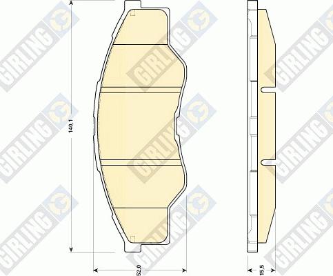 Girling 6135009 - Гальмівні колодки, дискові гальма autocars.com.ua