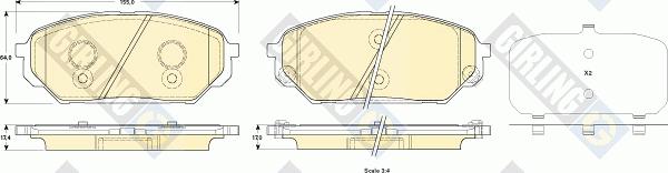 Girling 6135279 - Гальмівні колодки, дискові гальма autocars.com.ua