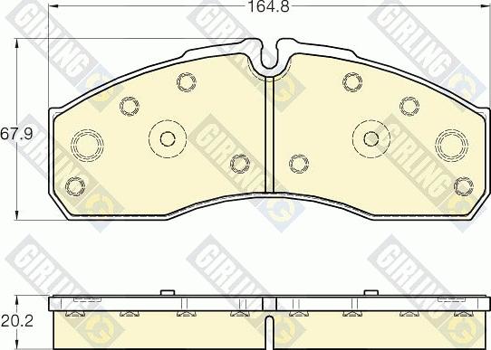 Girling 6135675 - Гальмівні колодки, дискові гальма autocars.com.ua