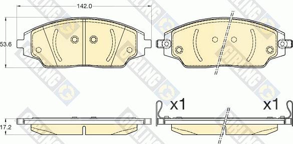 Girling 6135796 - Гальмівні колодки, дискові гальма autocars.com.ua