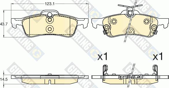 Girling 6135882 - Гальмівні колодки, дискові гальма autocars.com.ua