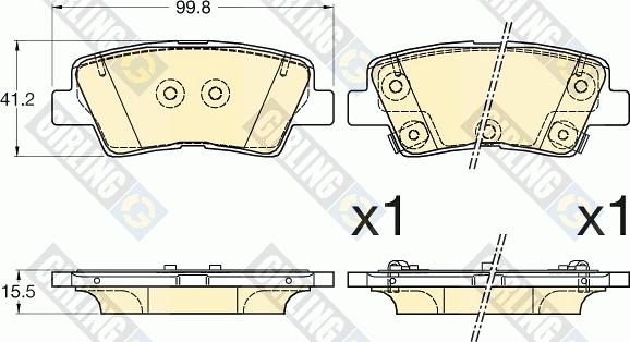 Girling 6135947 - Гальмівні колодки, дискові гальма autocars.com.ua