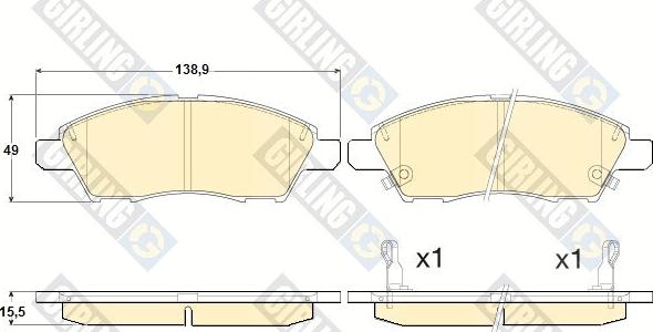 Girling 6136136 - Гальмівні колодки, дискові гальма autocars.com.ua