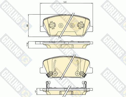 Girling 6136216 - Гальмівні колодки, дискові гальма autocars.com.ua