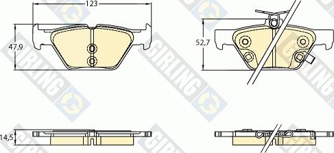 Girling 6136397 - Тормозные колодки, дисковые, комплект avtokuzovplus.com.ua