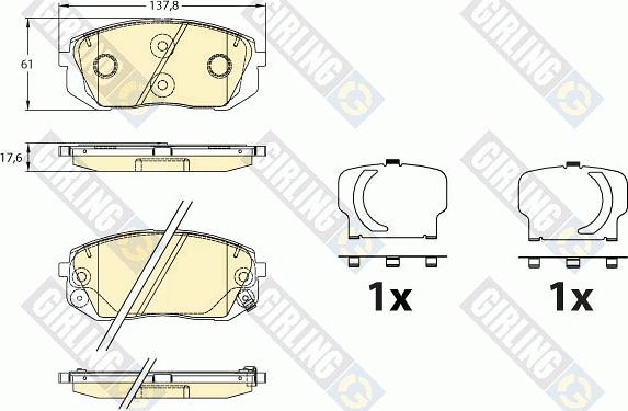 Girling 6136426 - Гальмівні колодки, дискові гальма autocars.com.ua