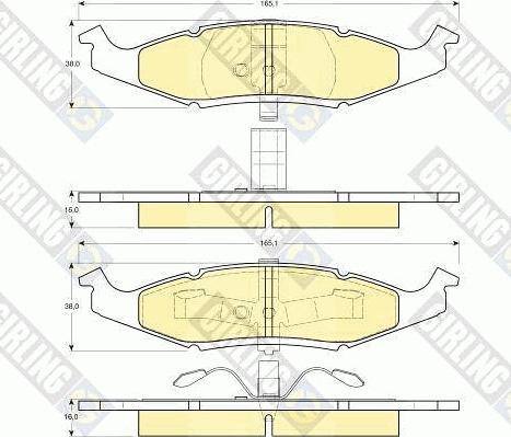 Girling 6140065 - Гальмівні колодки, дискові гальма autocars.com.ua