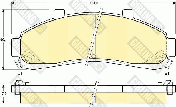 Girling 6140109 - Гальмівні колодки, дискові гальма autocars.com.ua