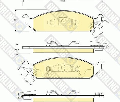 Girling 6140165 - Гальмівні колодки, дискові гальма autocars.com.ua