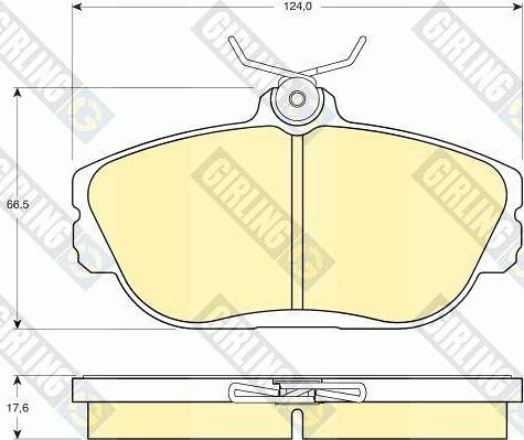 Girling 6140331 - Гальмівні колодки, дискові гальма autocars.com.ua