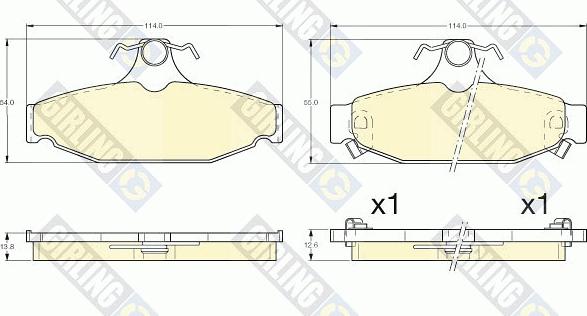 Girling 6140891 - Гальмівні колодки, дискові гальма autocars.com.ua