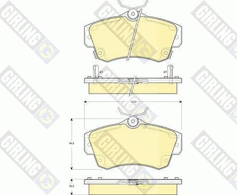 Girling 6141181 - Гальмівні колодки, дискові гальма autocars.com.ua